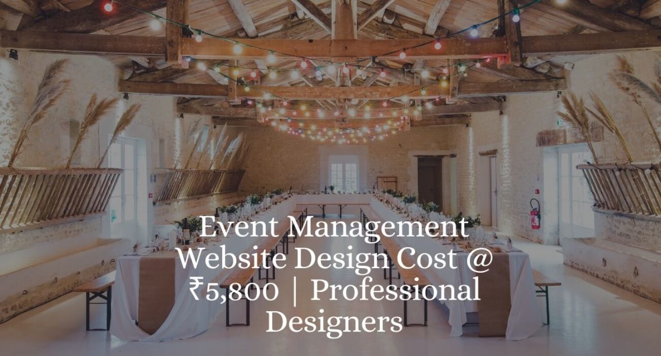 Event Management Website Design Cost