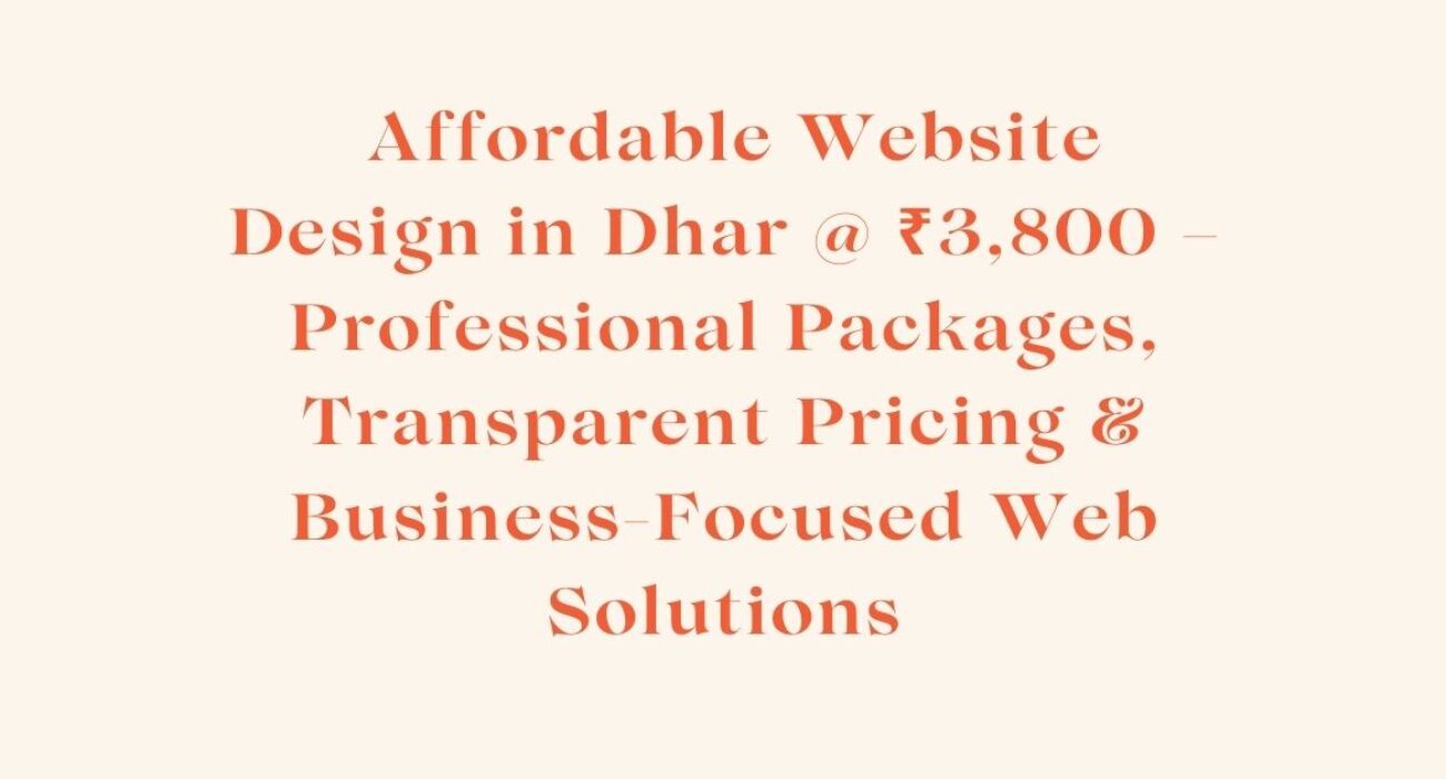 Affordable Website Design in Dhar