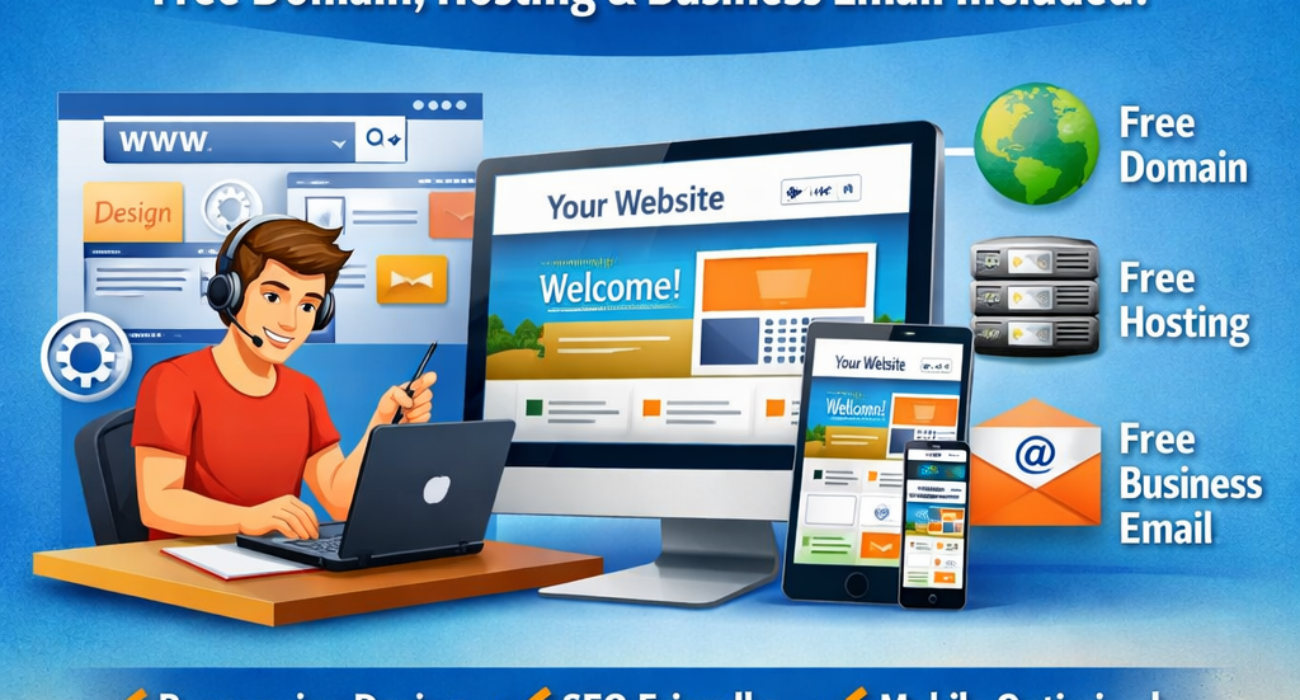 Affordable Website Design in Jajpur @ ₹3,800 – Free Domain, Hosting & Business Email Included