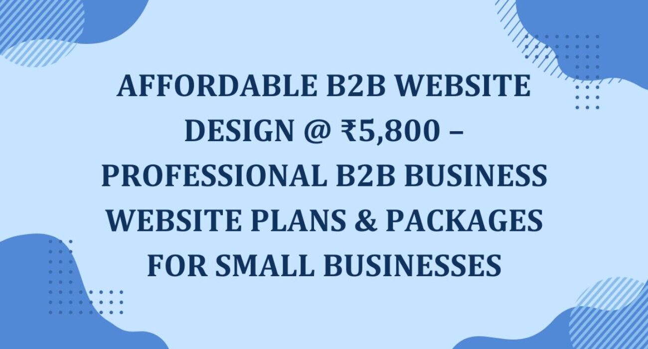 Affordable B2B Website Design