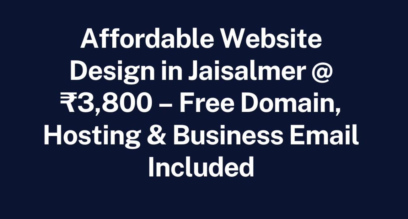 Website Design in Jaisalmer