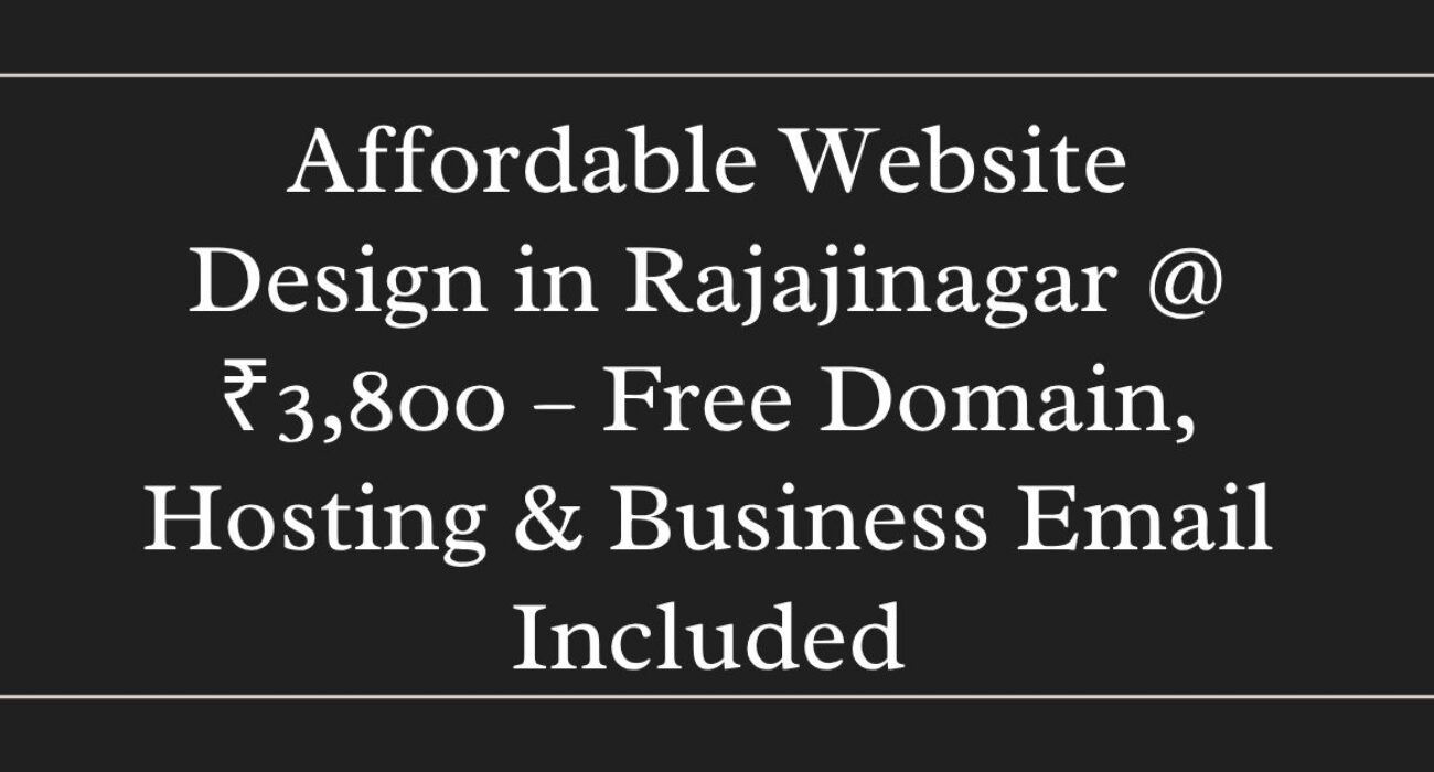 Website Design in Rajajinagar
