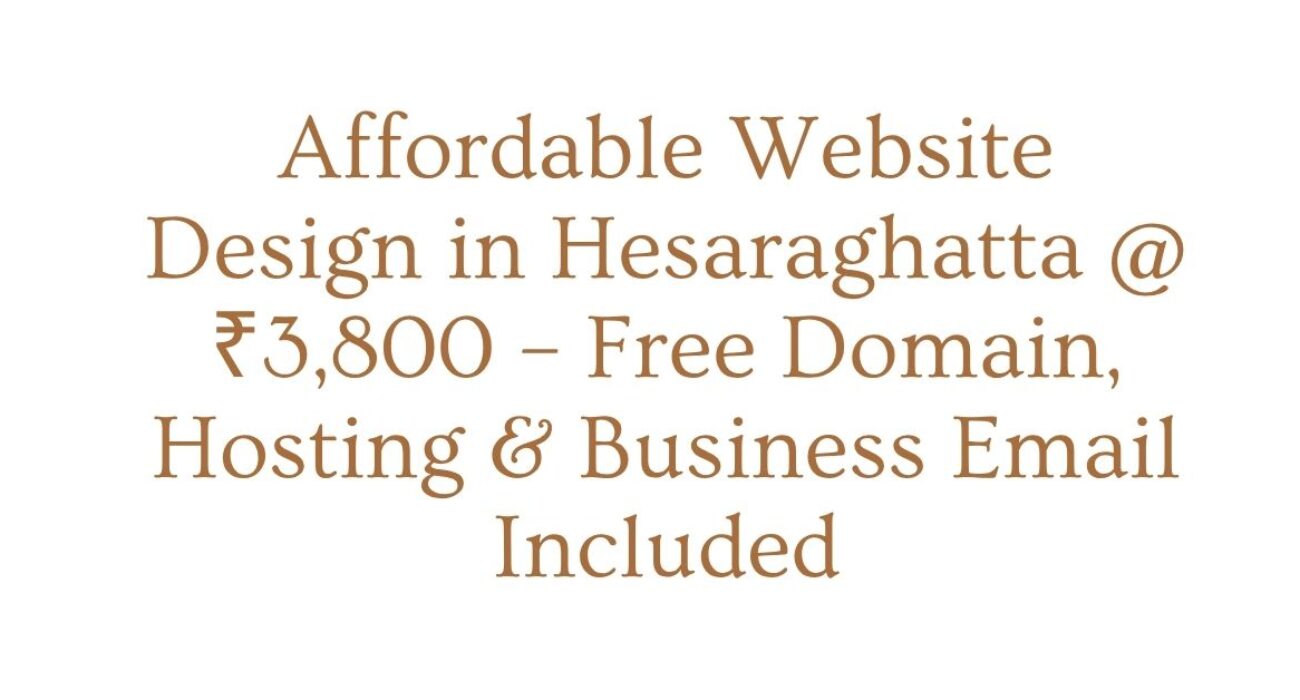 Website Design in Hesaraghatta