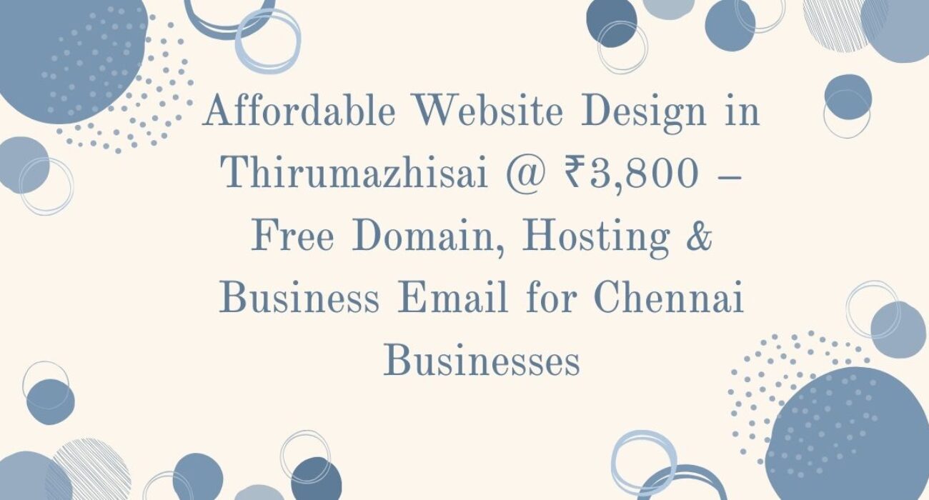 Website Design in Thirumazhisai