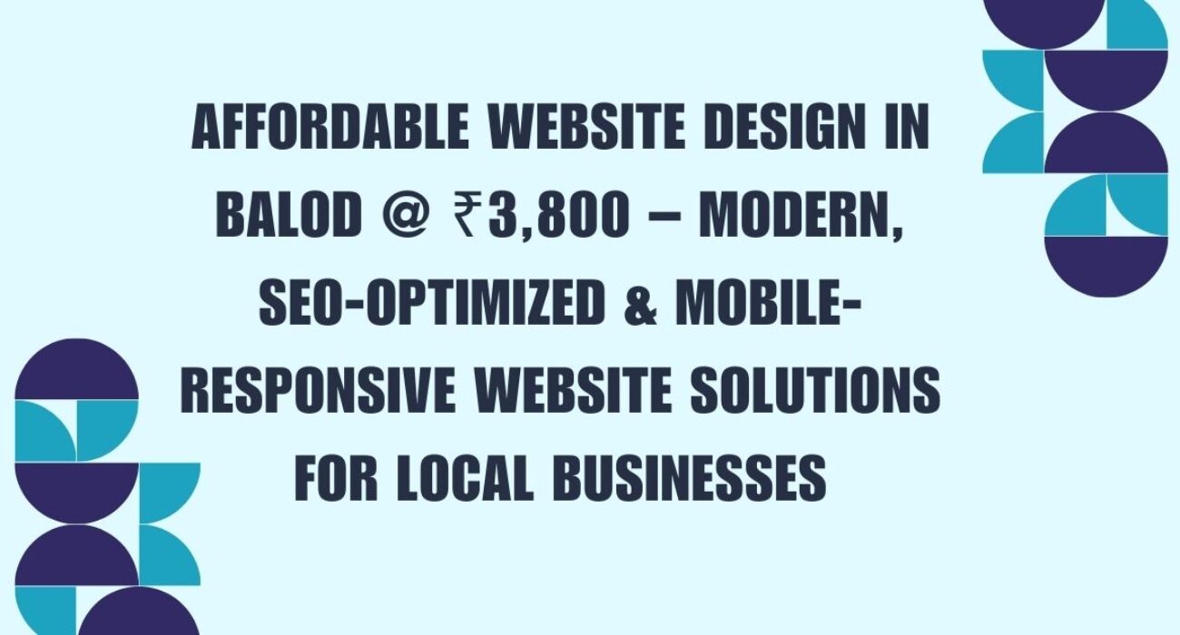Affordable Website Design in Balod
