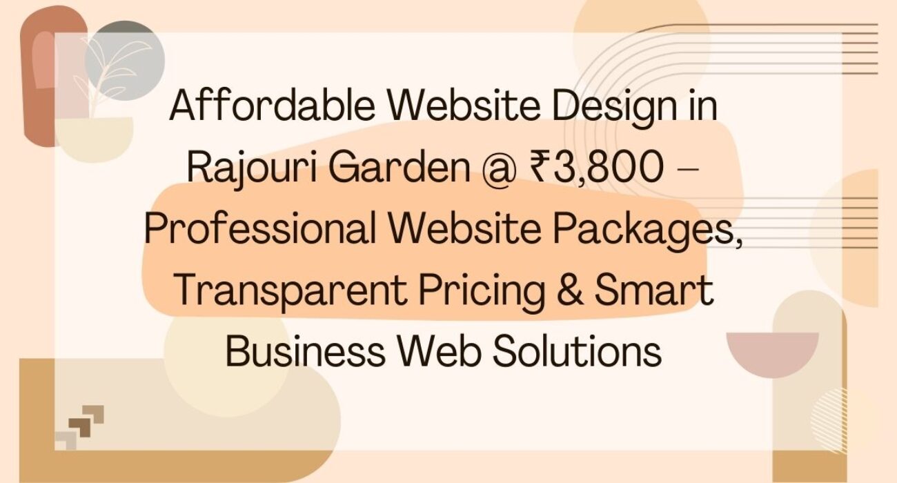 Website Design in Rajouri Garden