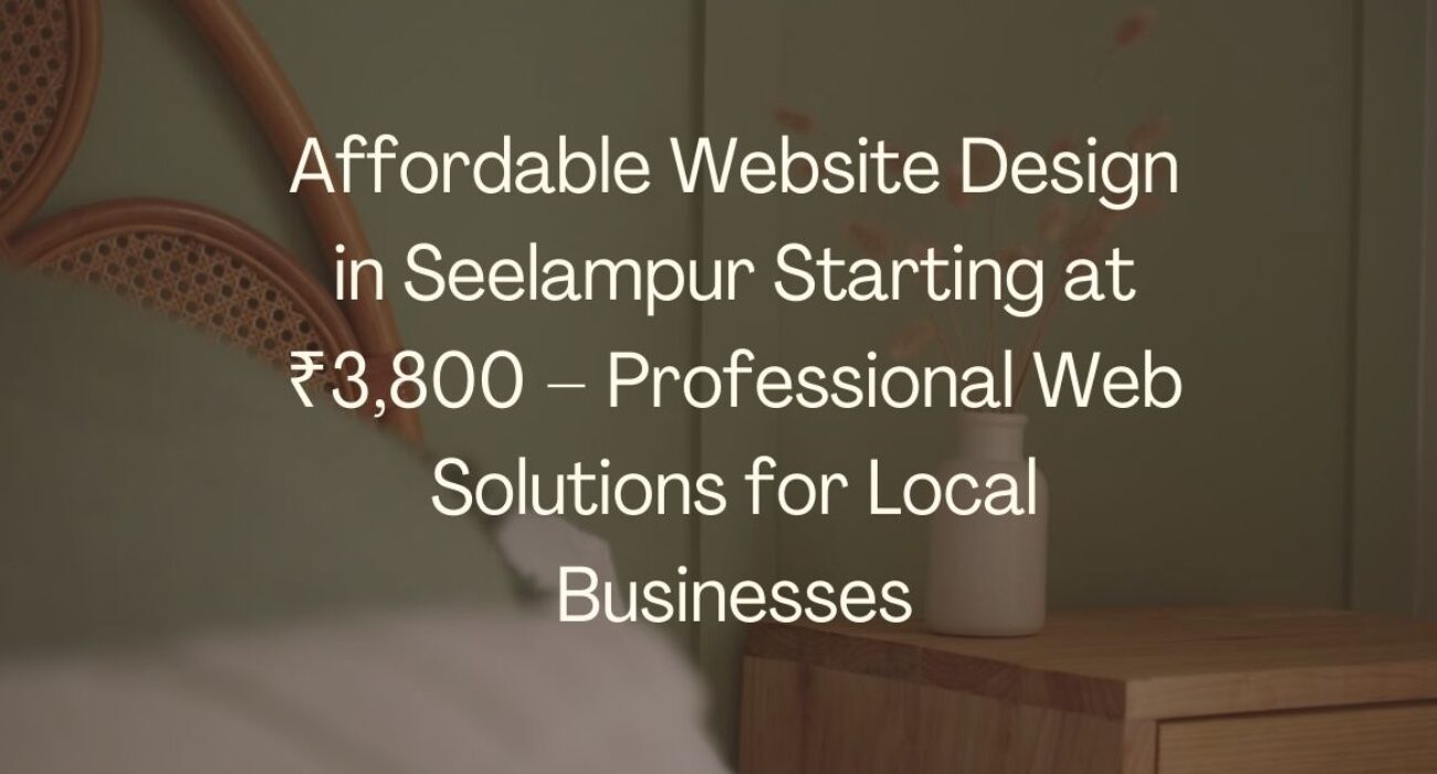 Affordable Website Design in Seelampur