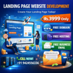Landing Page Website Development Free Domain, Hosting & Business Email (1 Year)